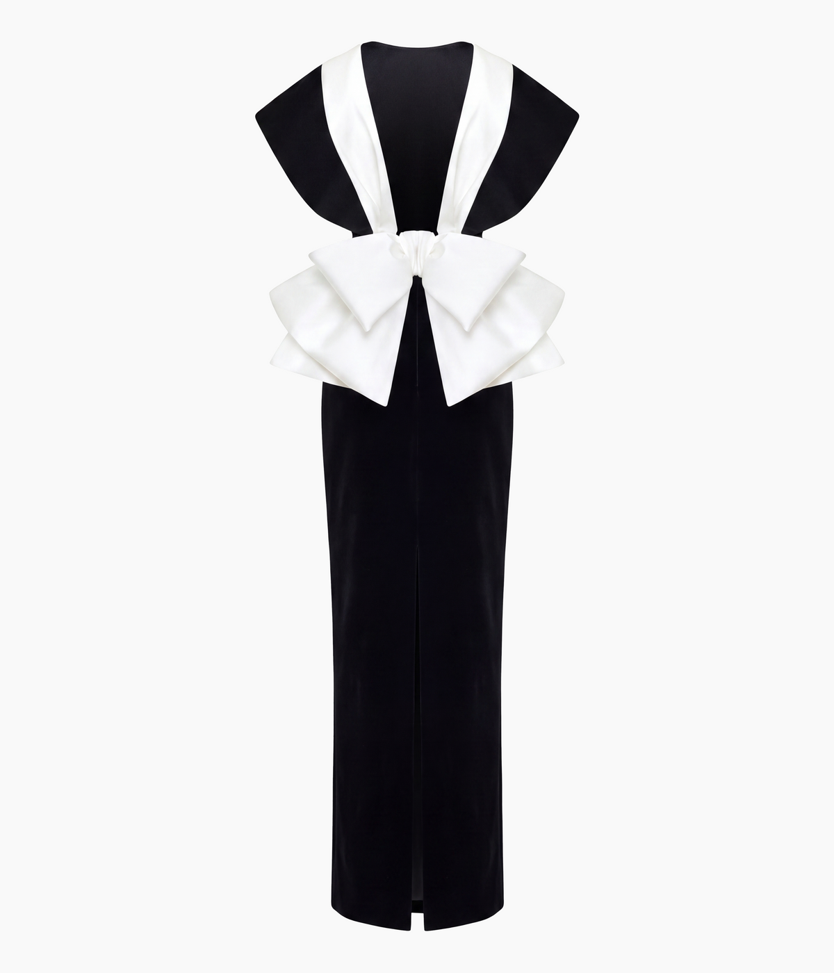 Velvet dress with a deep cutout on the back