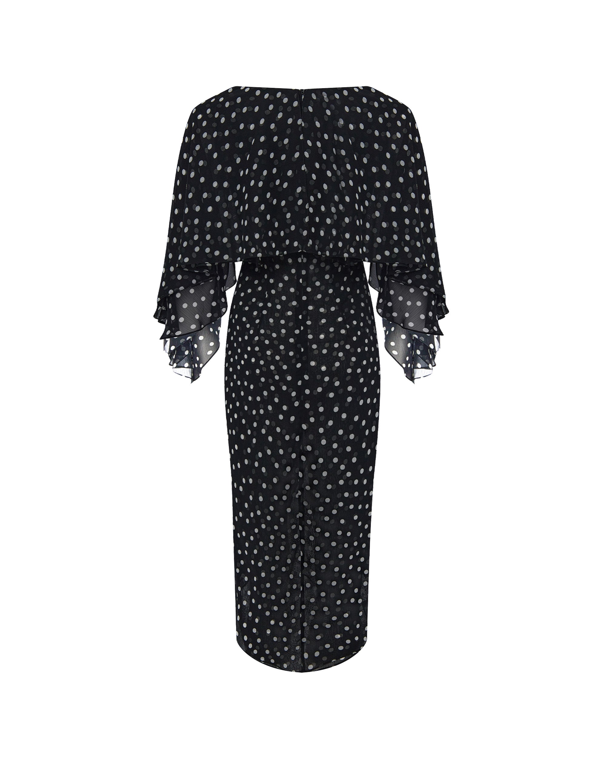 Chiffon midi dress with a flower – Rasario