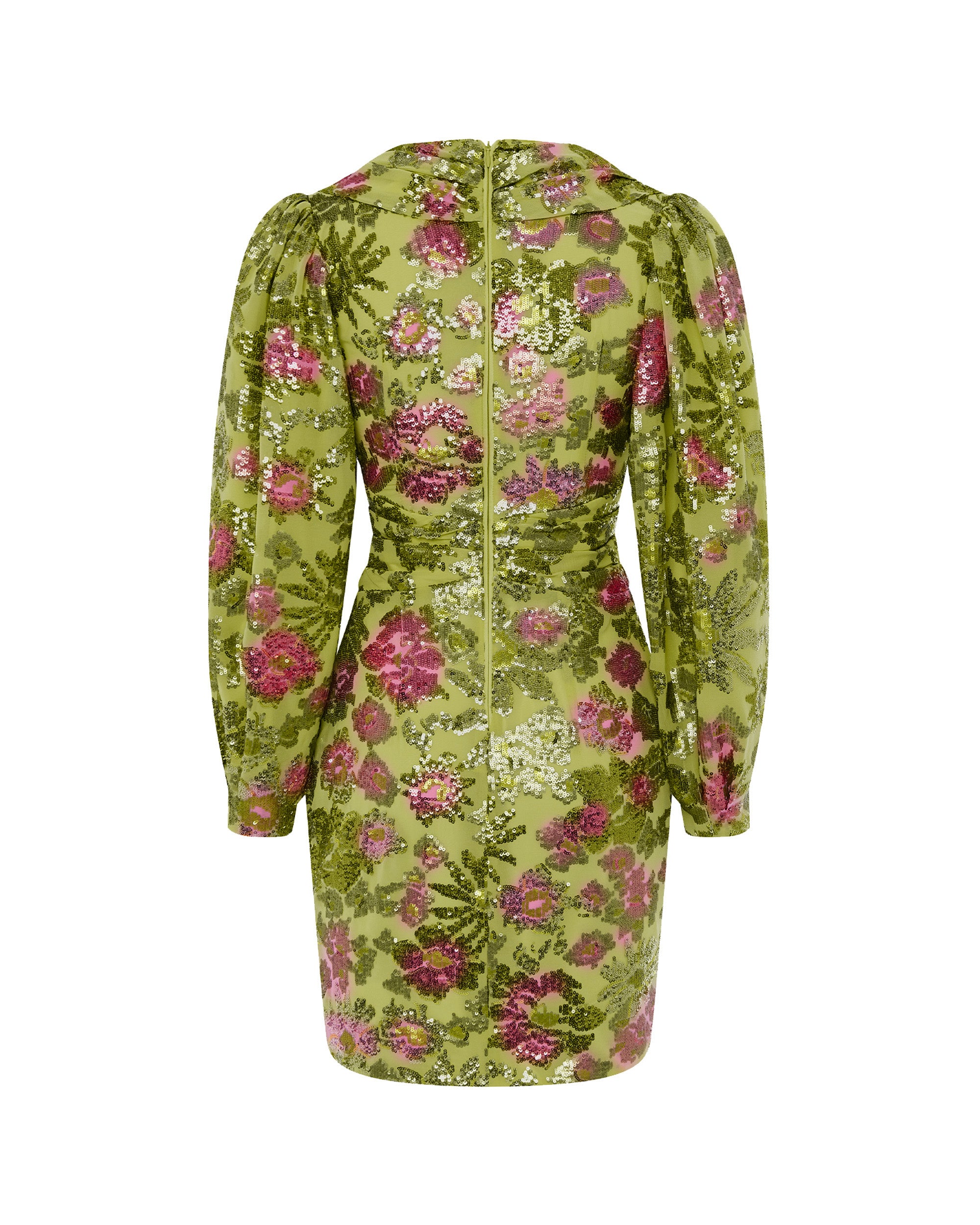 Chiffon mini dress with sequins – Rasario