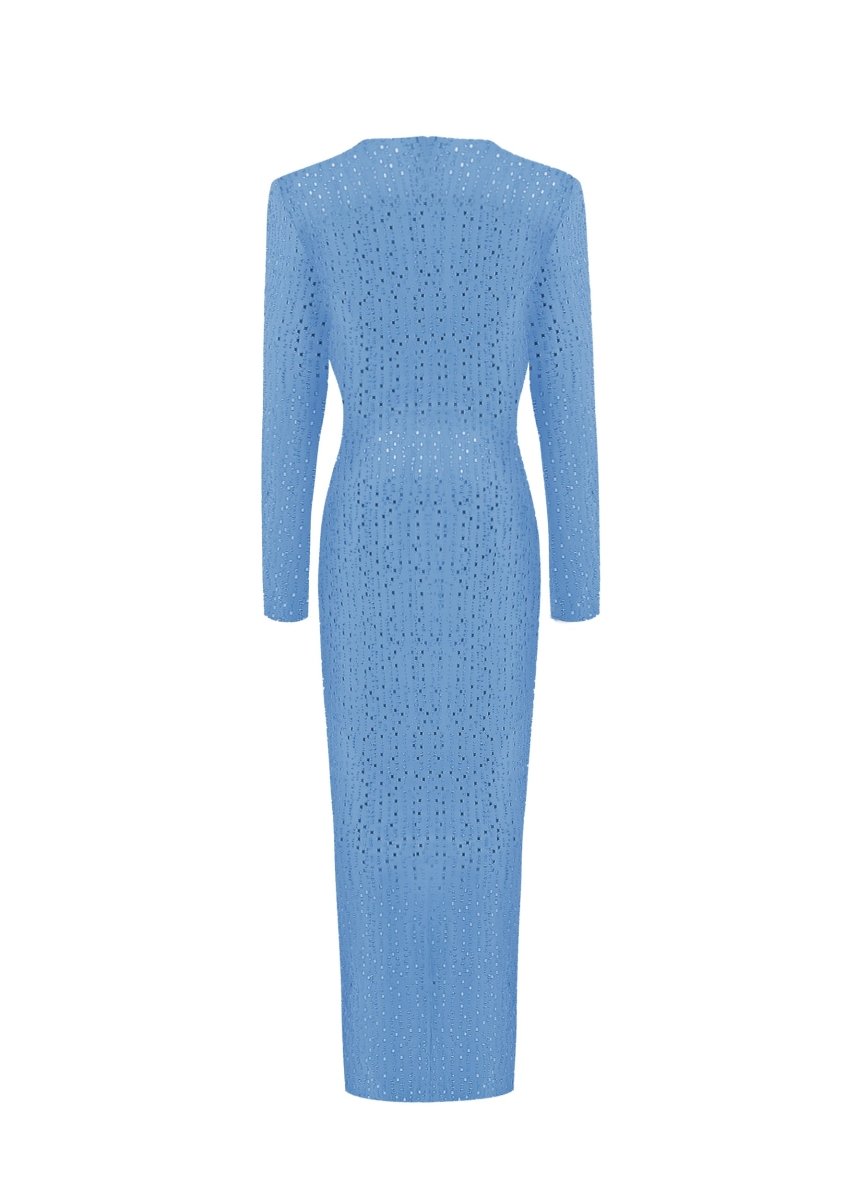Crystal-embellished chiffon midi dress – Rasario