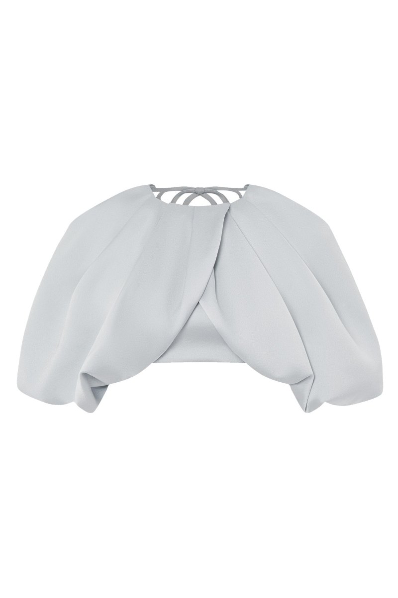 Draped cropped satin top – Rasario
