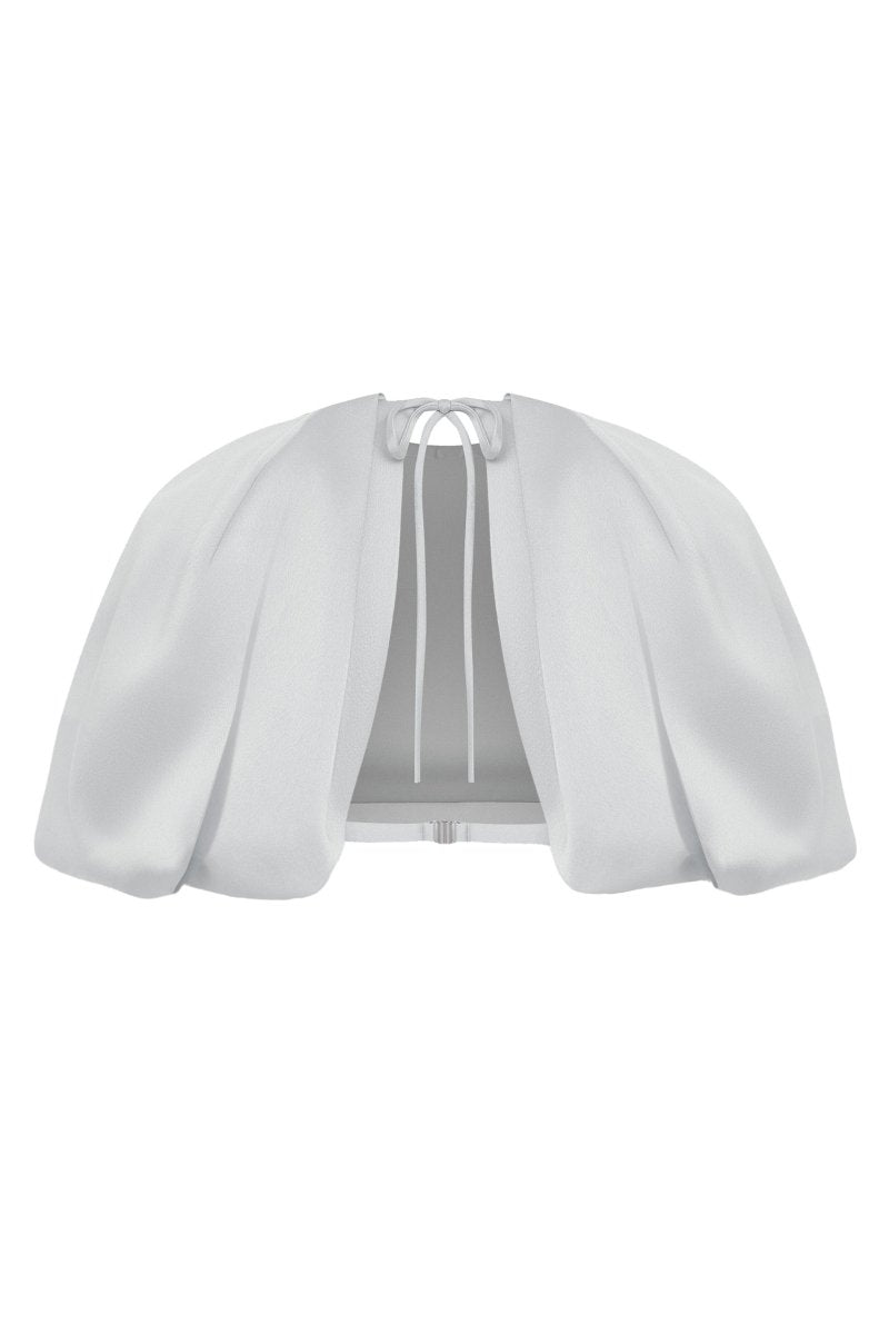 Draped cropped satin top – Rasario