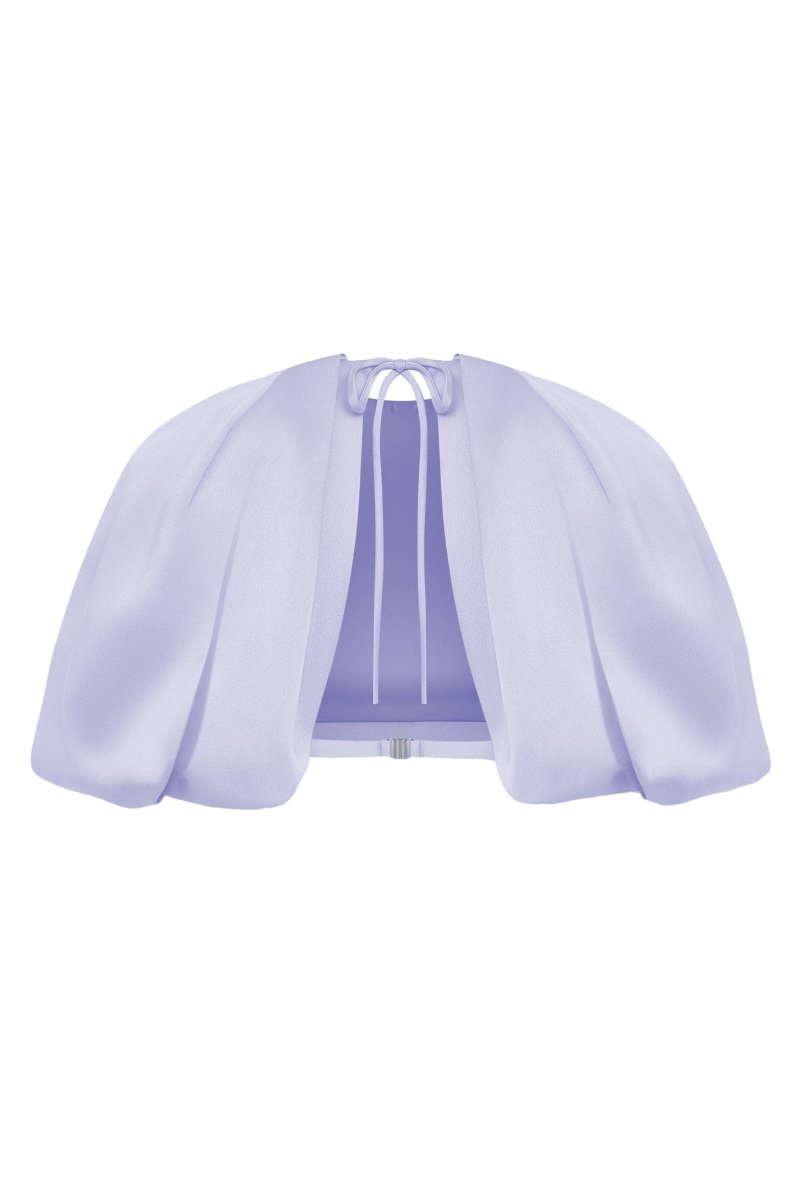 Draped cropped satin top – Rasario