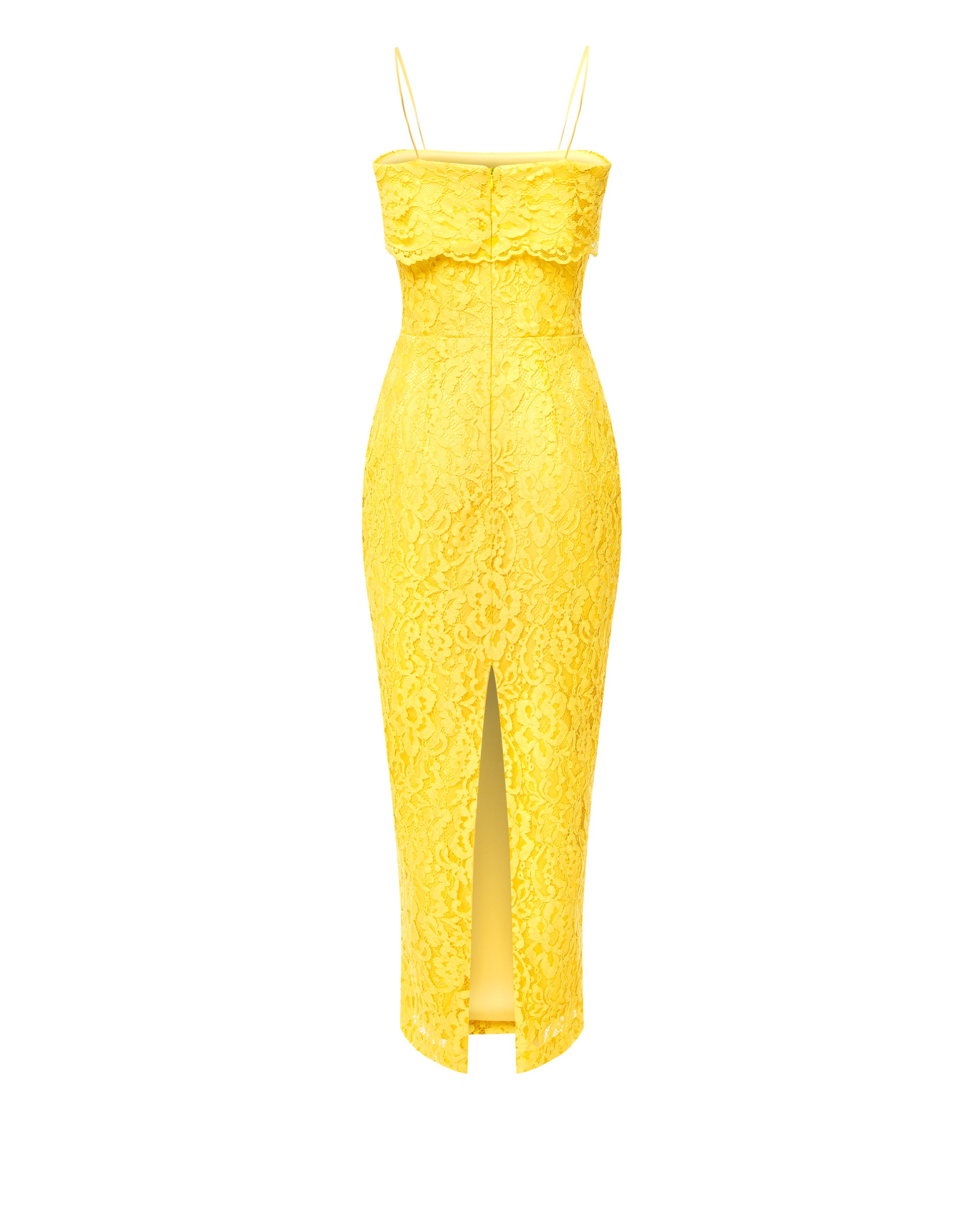 Off-the-shoulder lace long midi dress