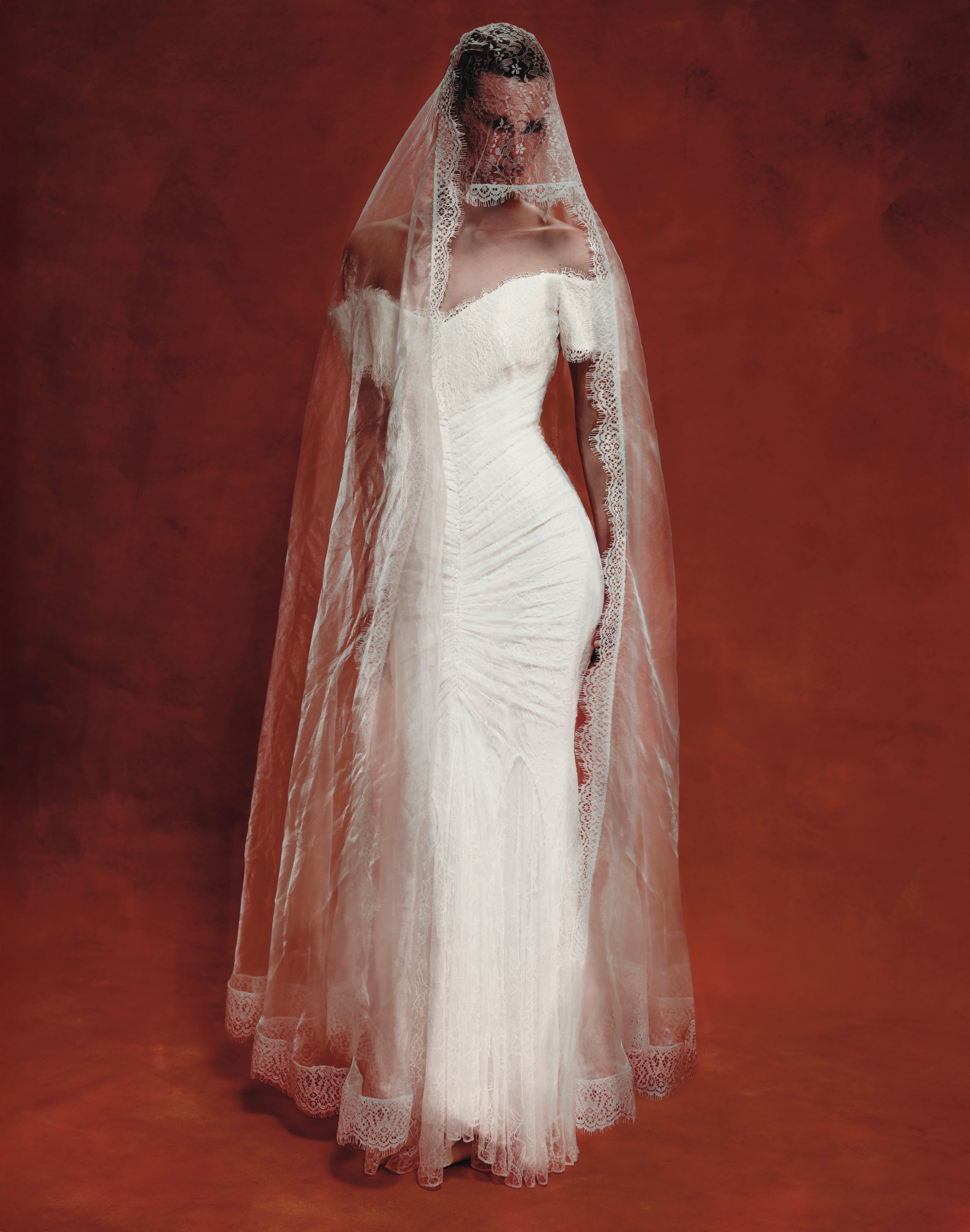 Draped lace maxi dress