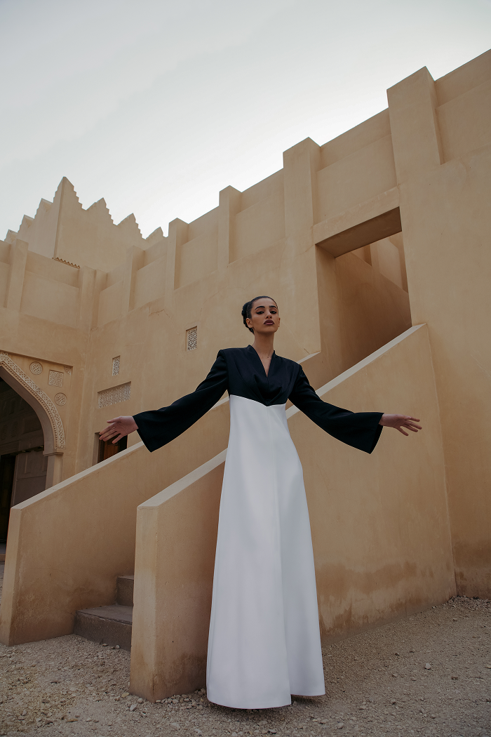 Front-slit satin maxi dress