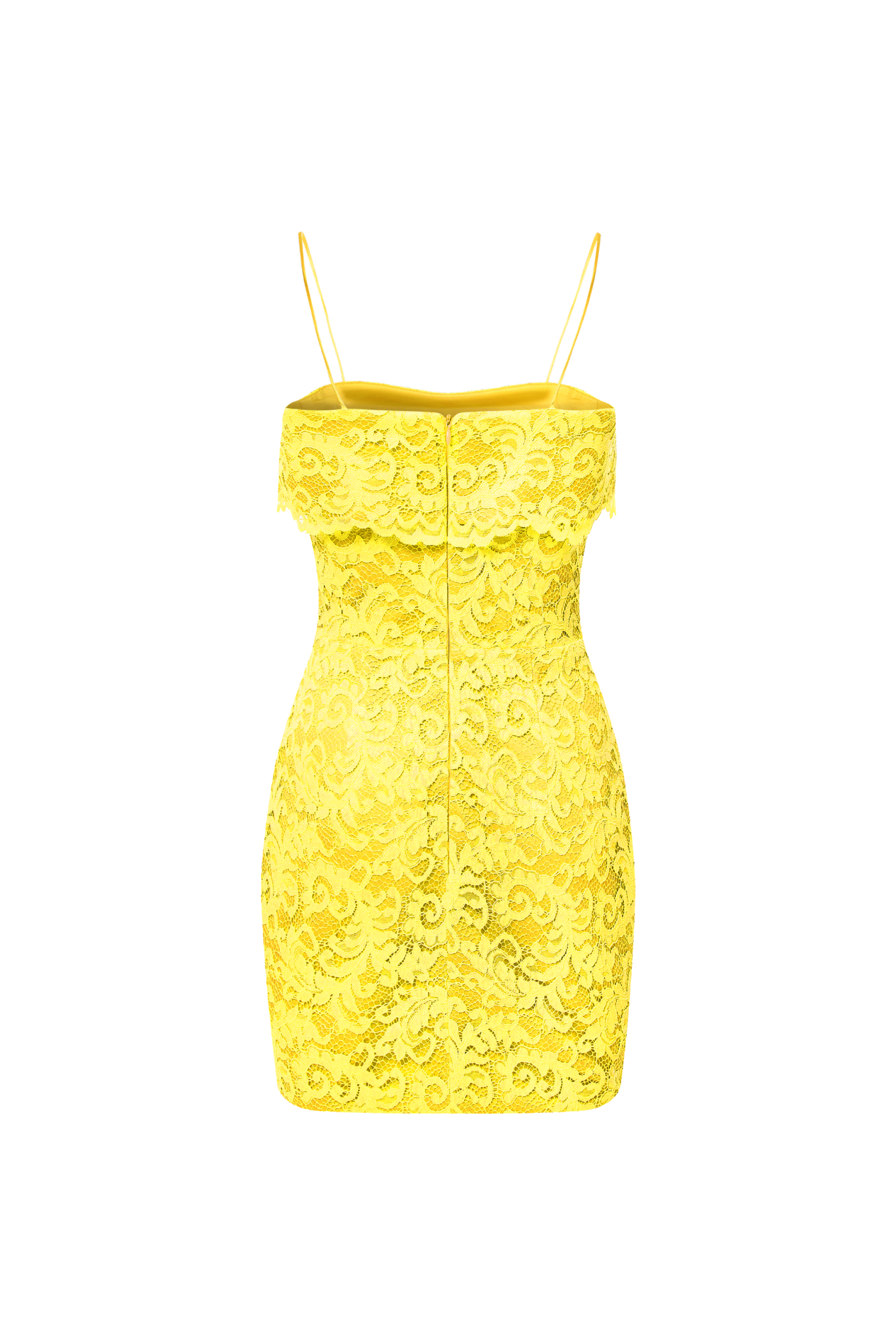 Off-the-shoulder lace mini dress