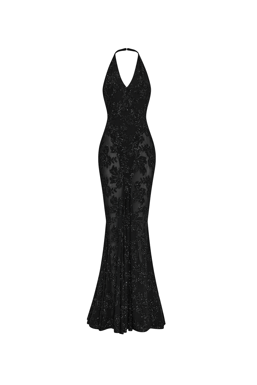 Maxi dress with sequin chiffon inserts – Rasario