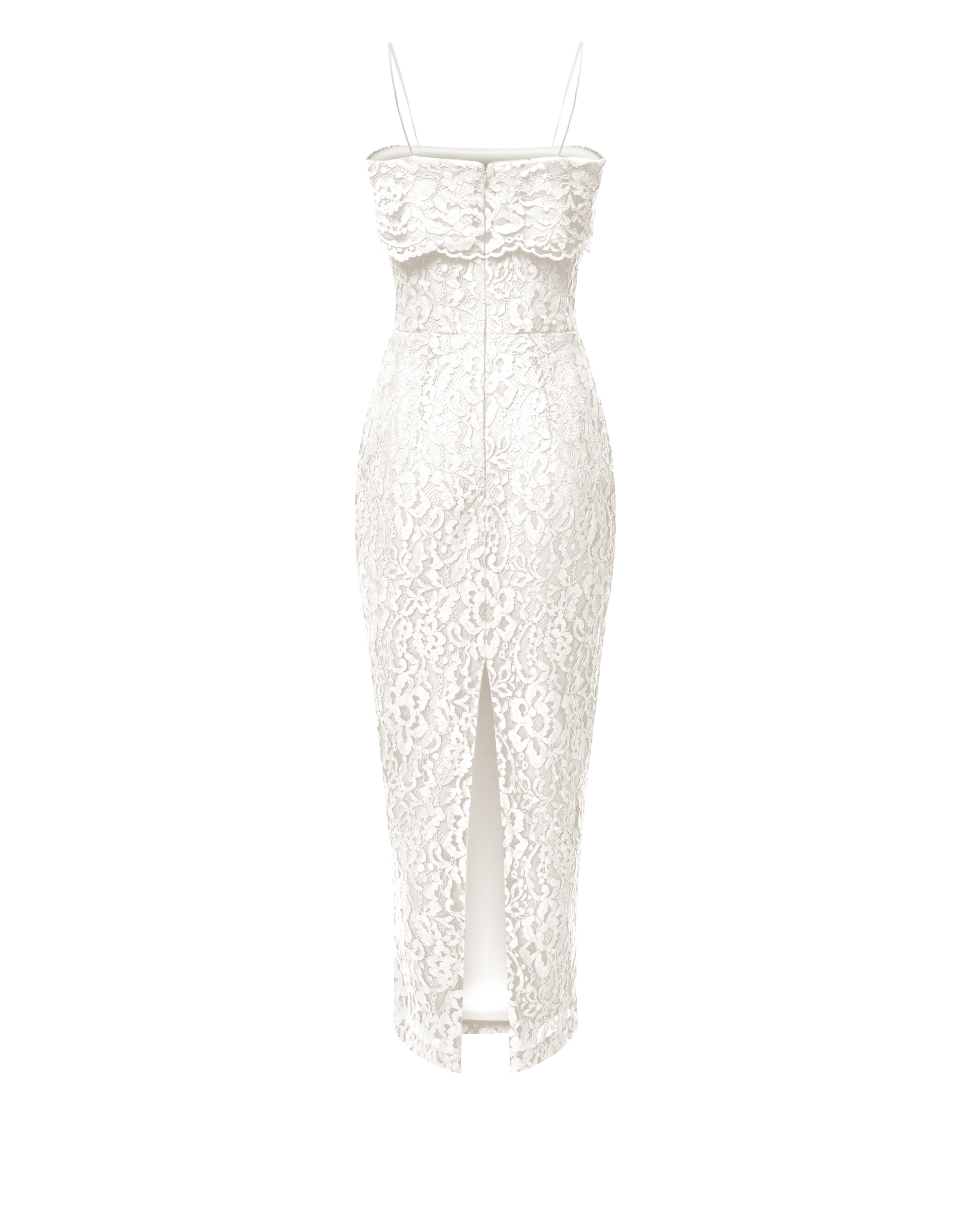 Off-the-shoulder lace long midi dress – Rasario