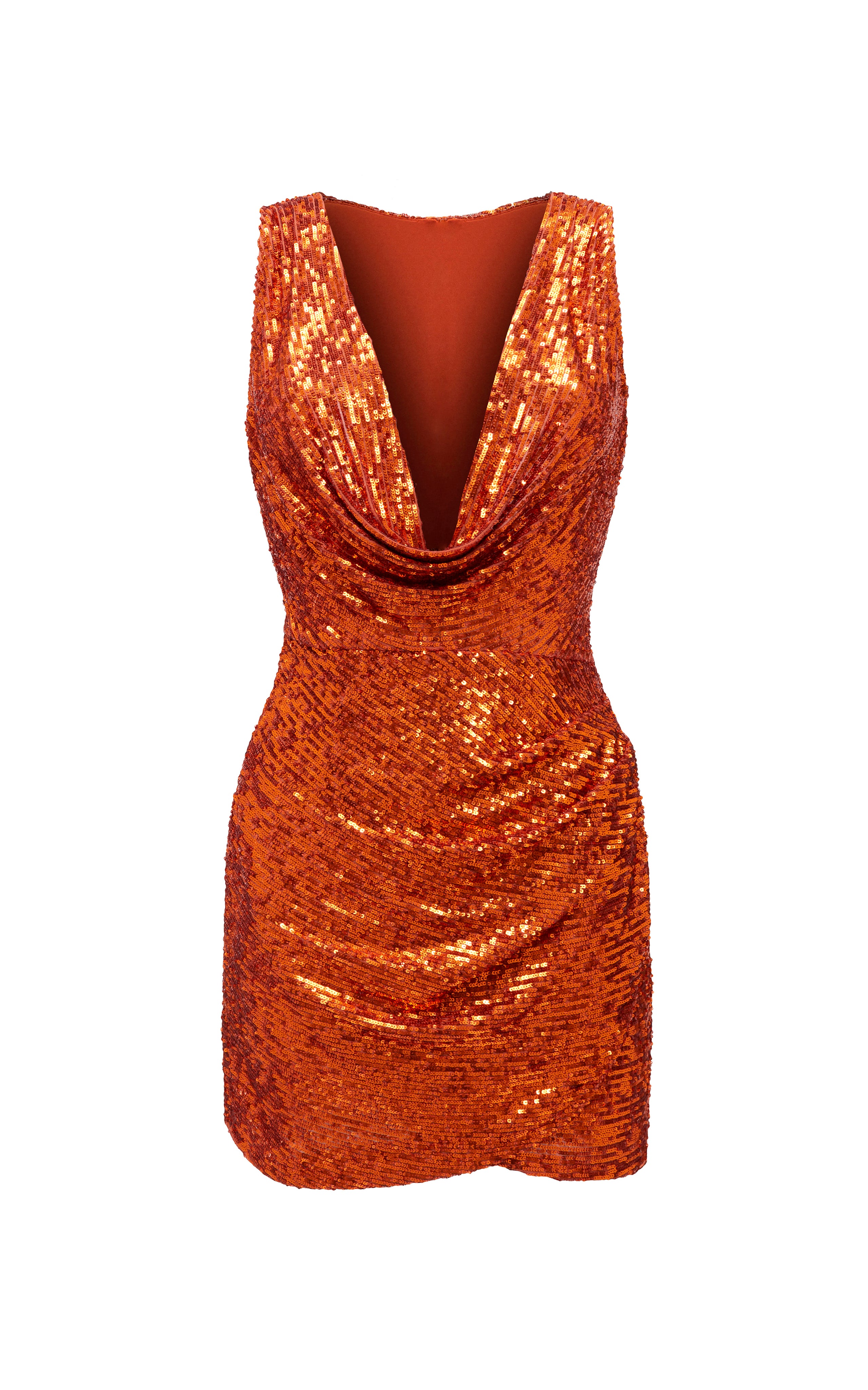 Draped sequined mini dress