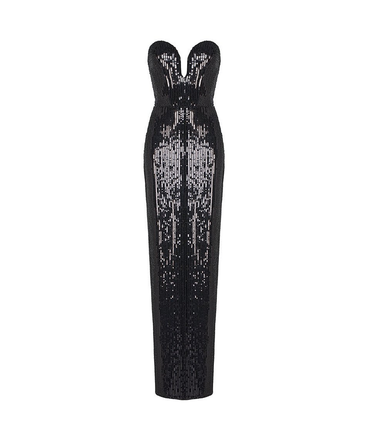 Sequined corset maxi dress