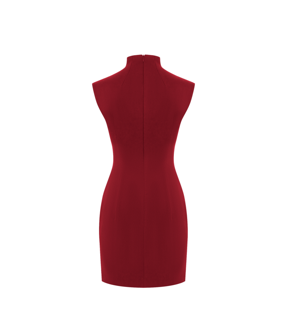 Draped satin mini dress with cutouts