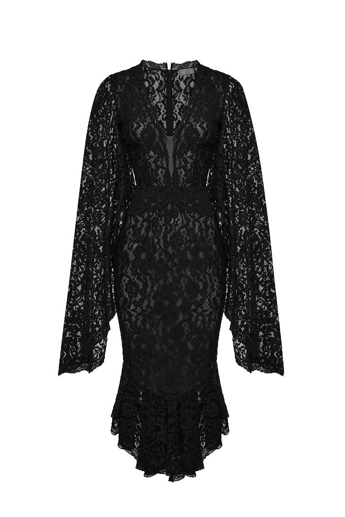 Lace midi dress 40 (FR) / Black Lace midi dress 40 (FR) / Black