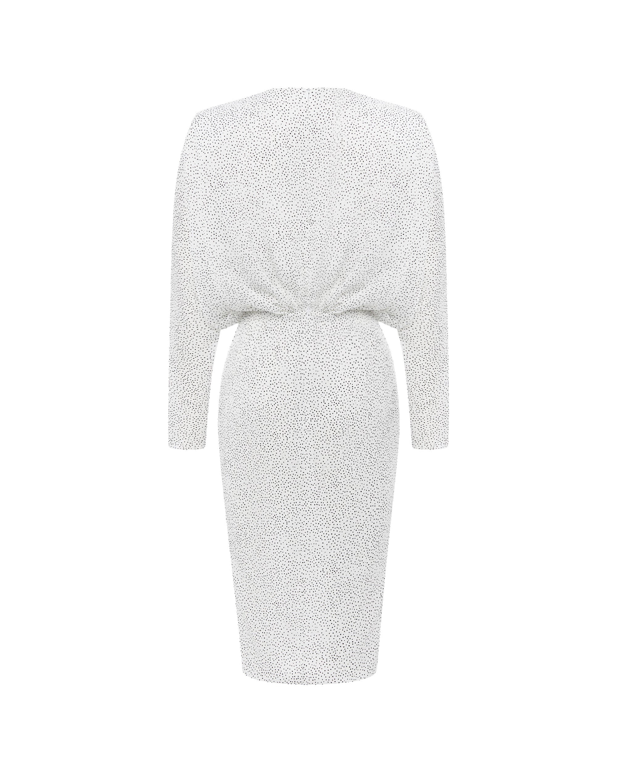 Draped chiffon midi dress