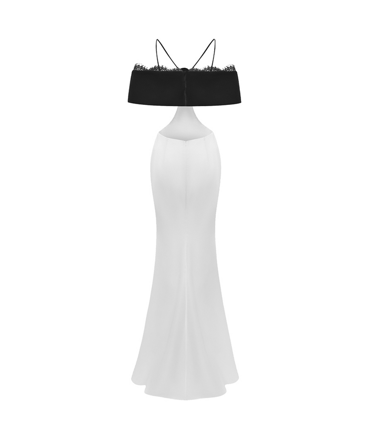 Satin and velvet maxi dress with a flower