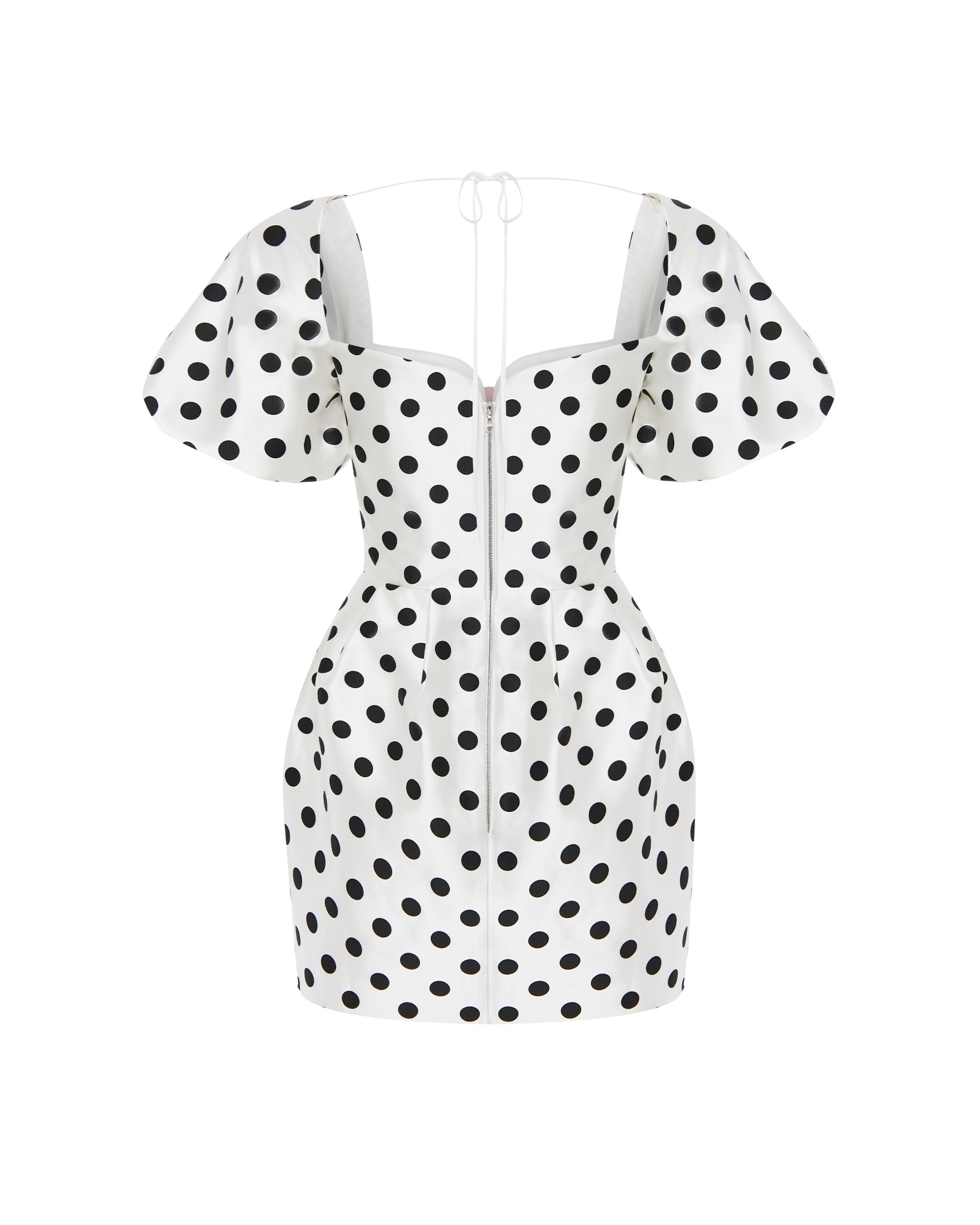 Satin corset mini dress with a chiffon flower