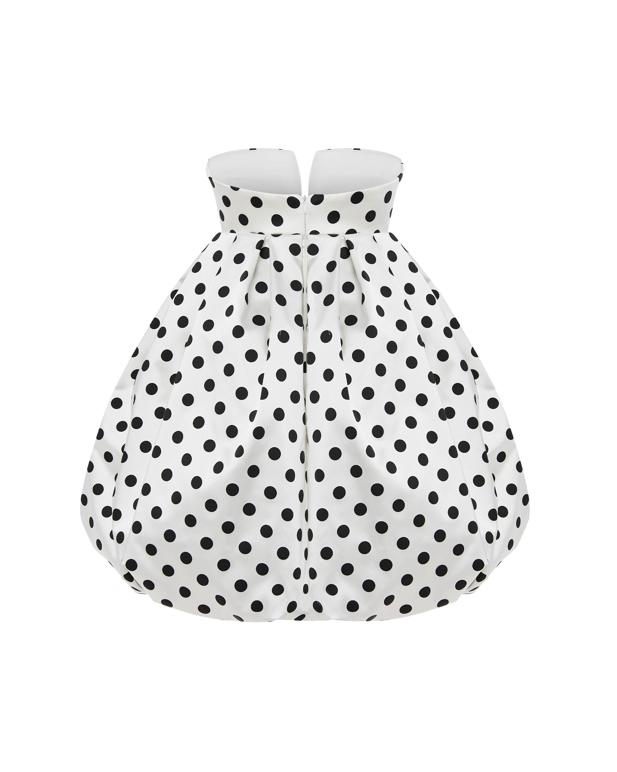 Mini dress with satin balloon skirt