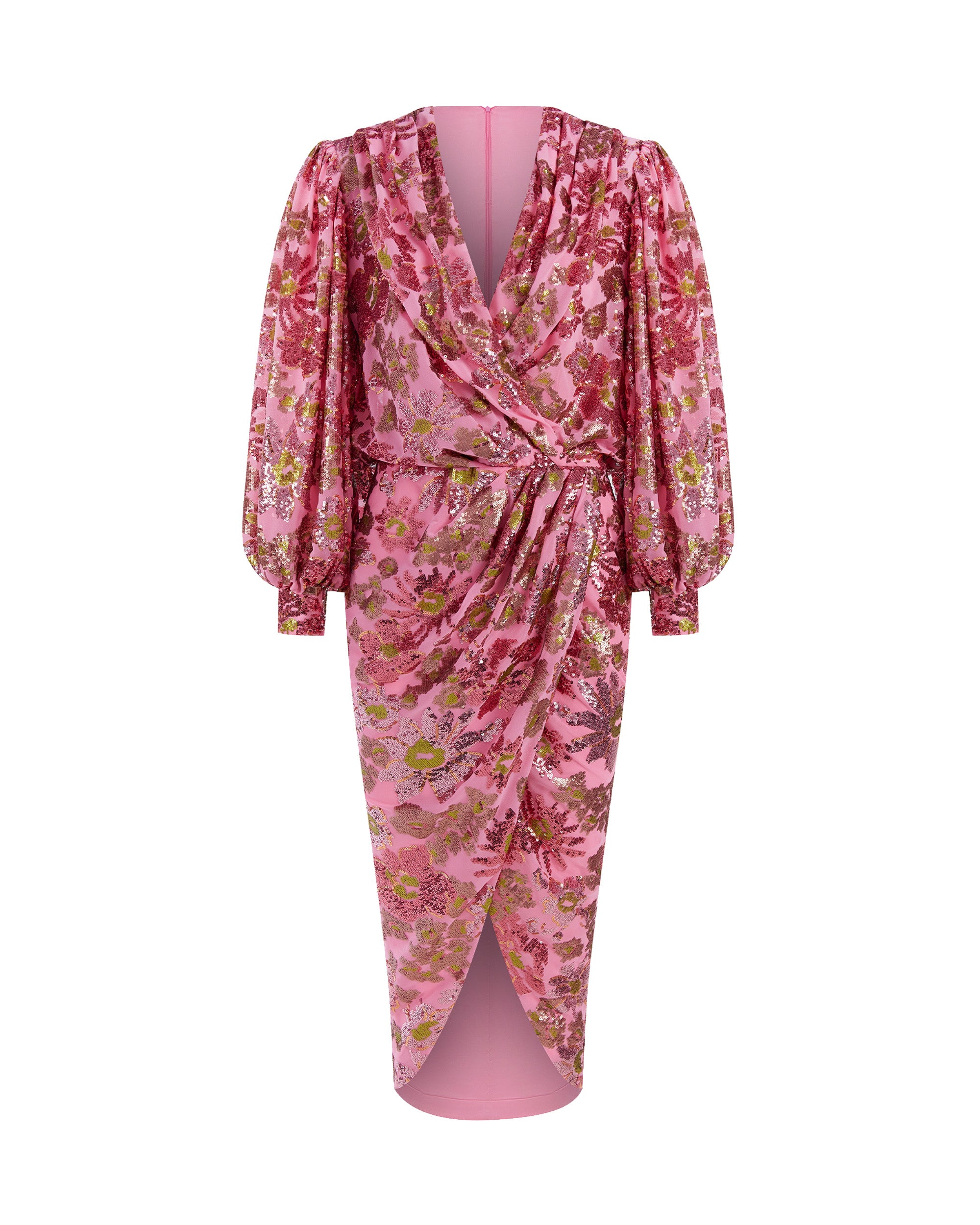 Sequin-embellished chiffon maxi dress