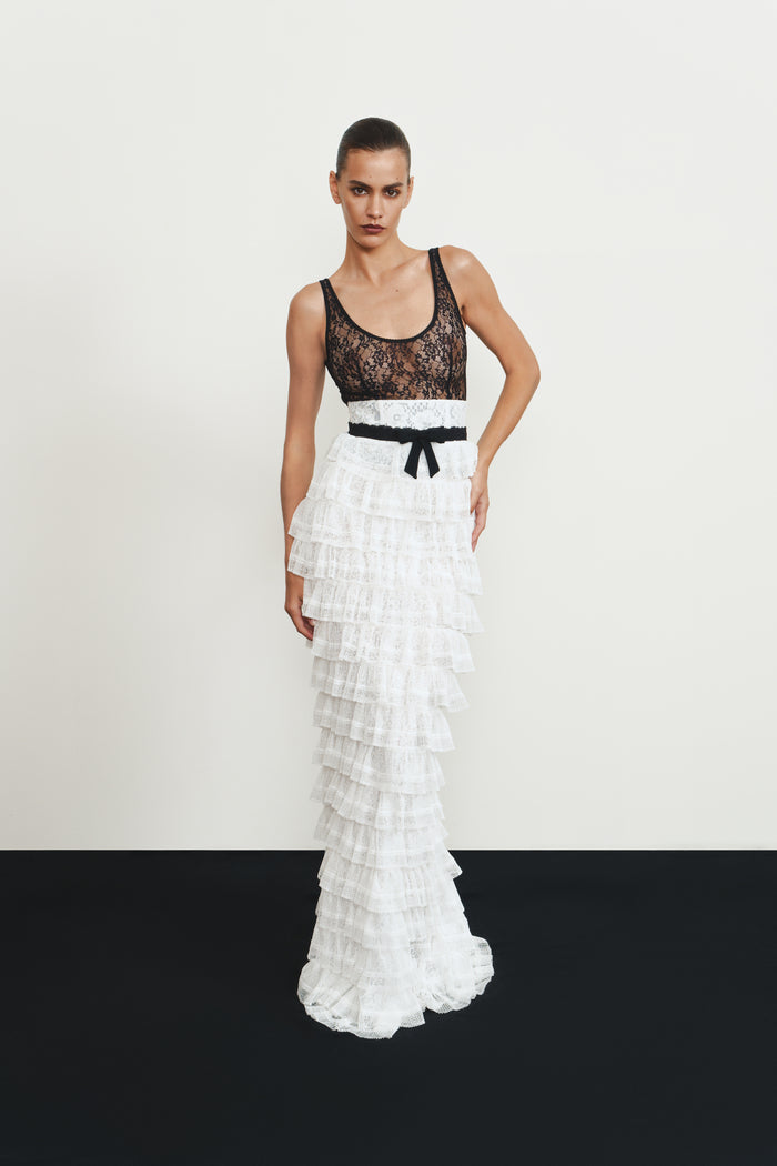 Lace maxi skirt