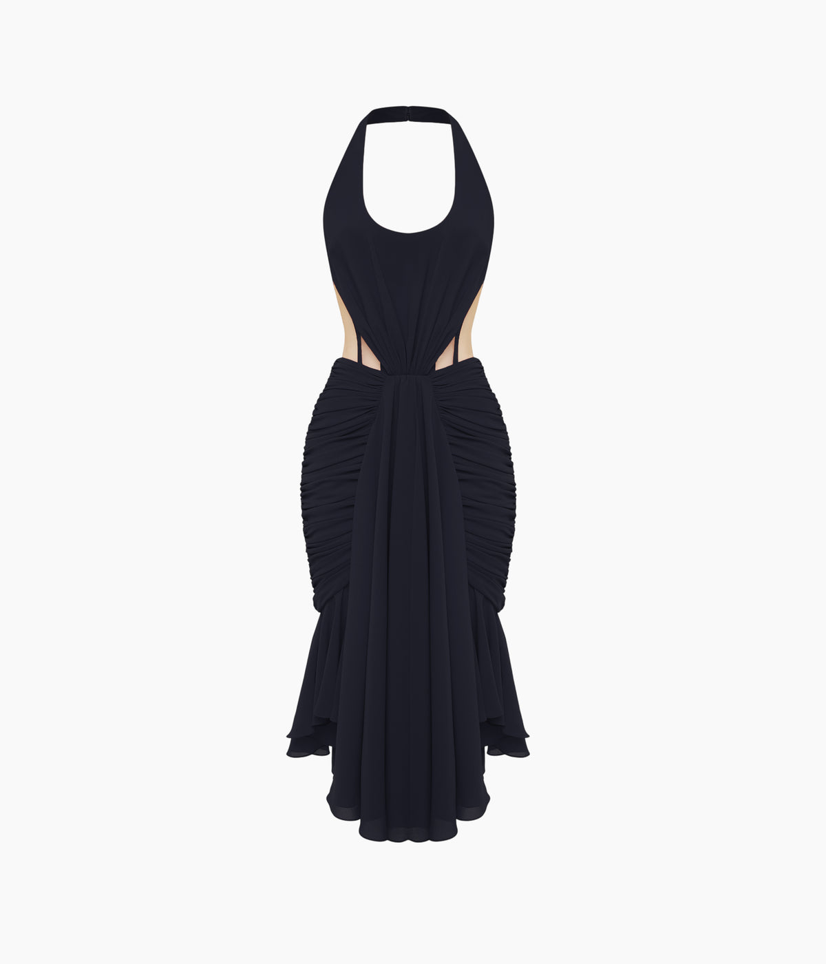 Dress with draping and corset detail