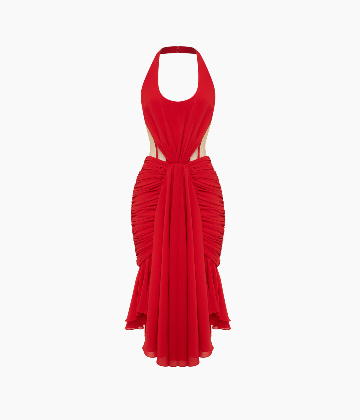 Dress with draping and corset detail