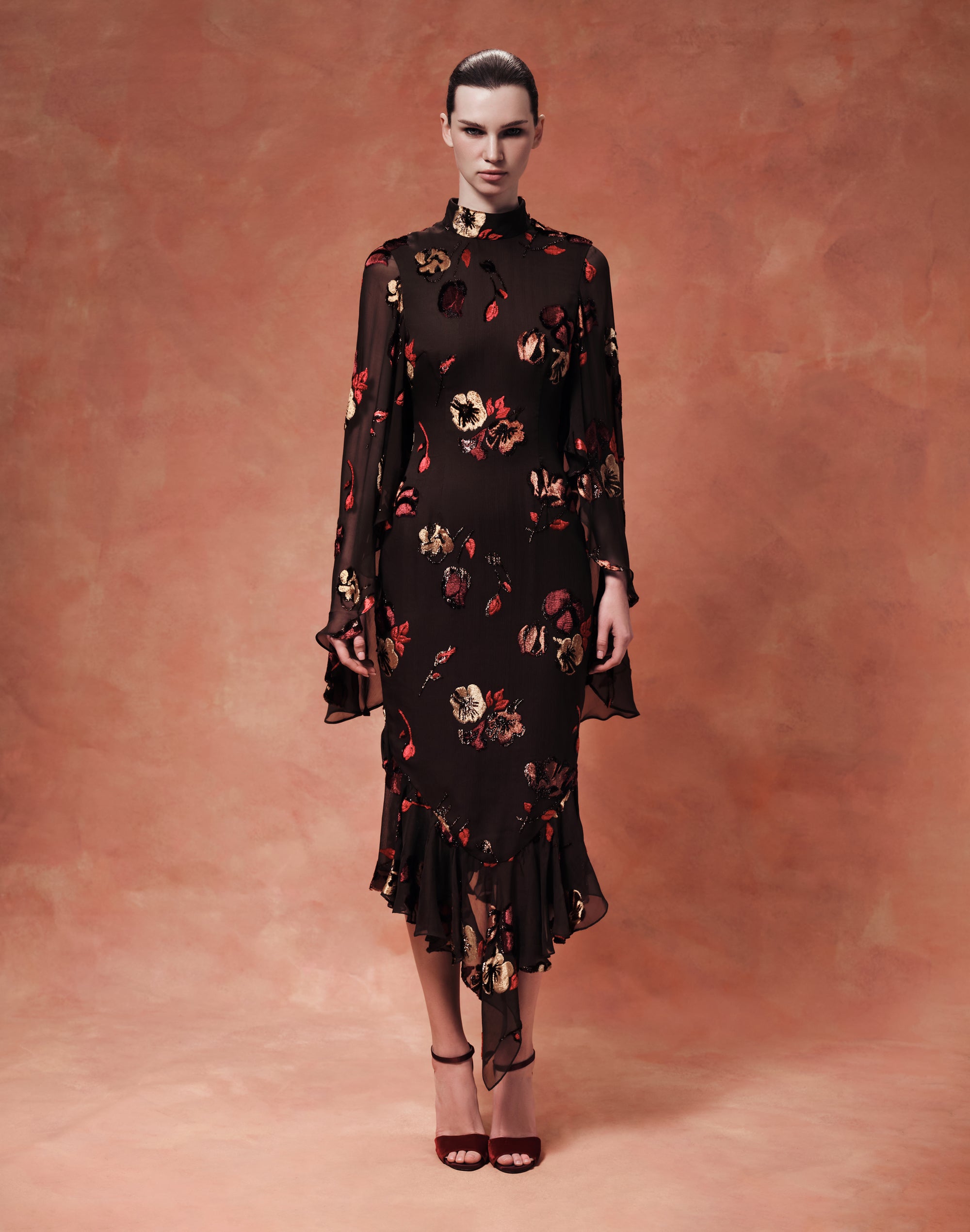 Devoré Velvet Midi Dress