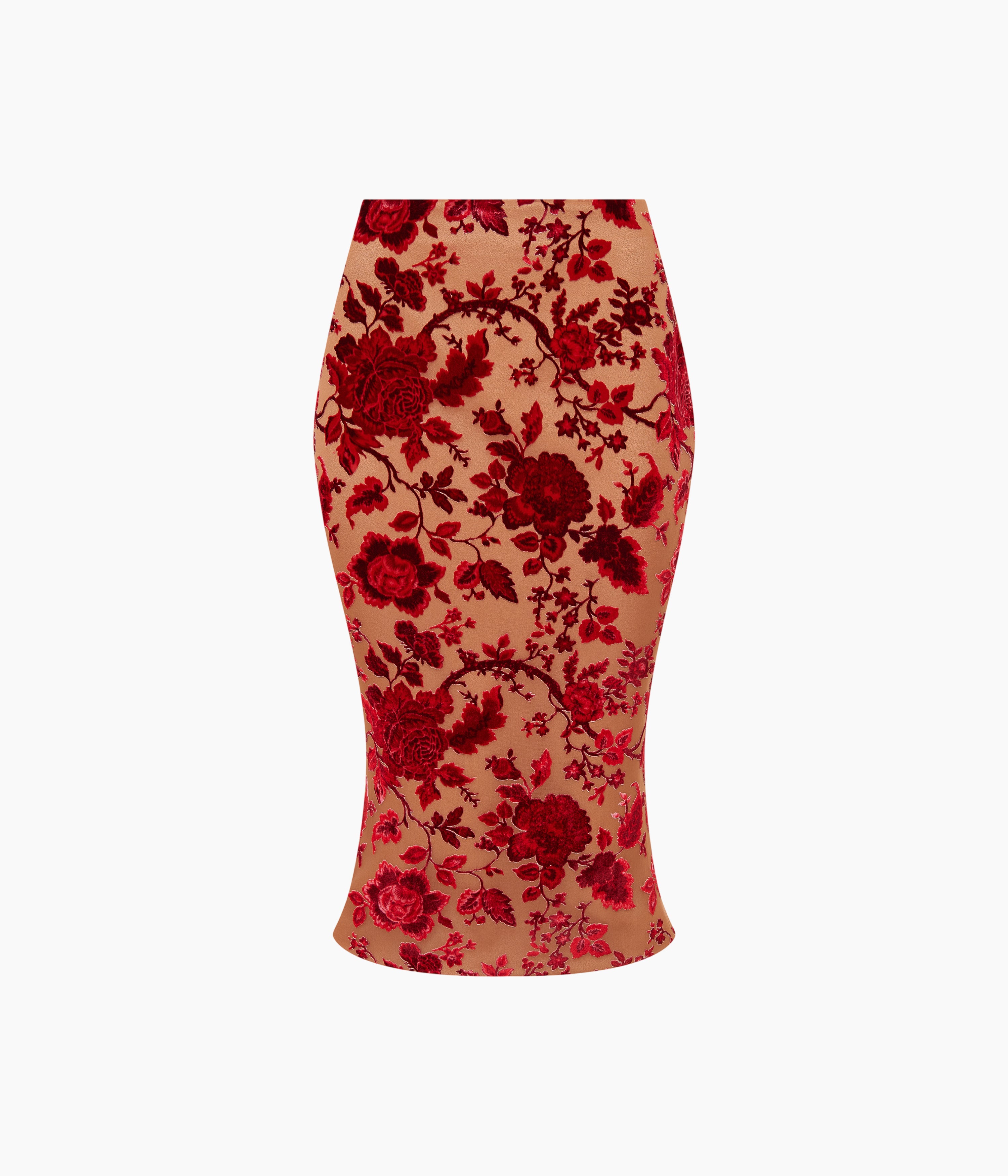 Devoré Velvet Midi Skirt