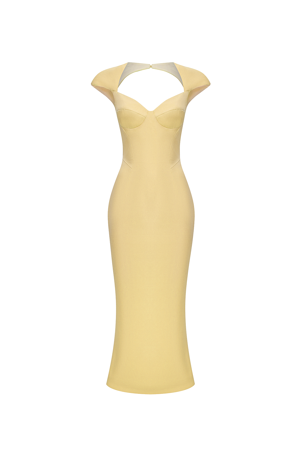 Viscose crepe midi dress