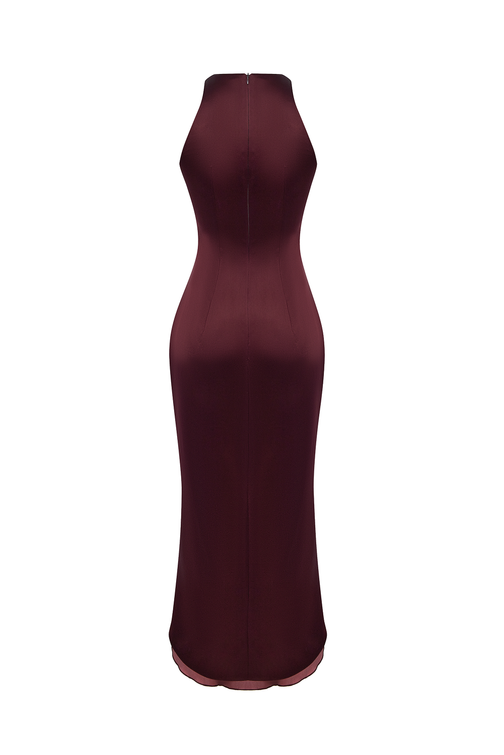 Satin and silk organza midi dress – Rasario