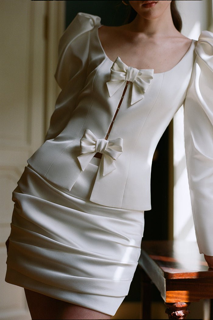 Satin mini skirt – Rasario