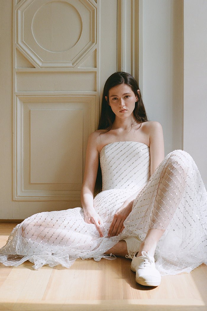 Sequin mesh midi dress – Rasario