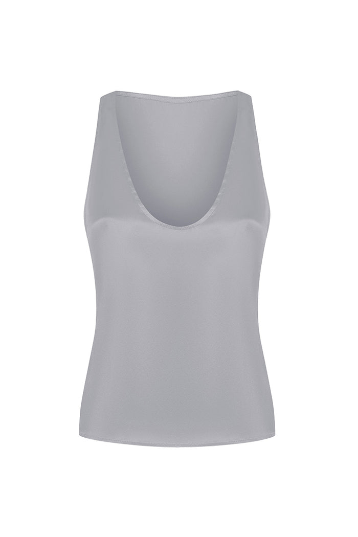 Silk top with a deep neckline – Rasario