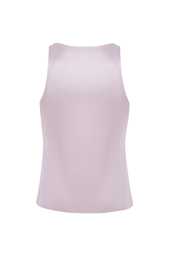 Silk top with a deep neckline – Rasario