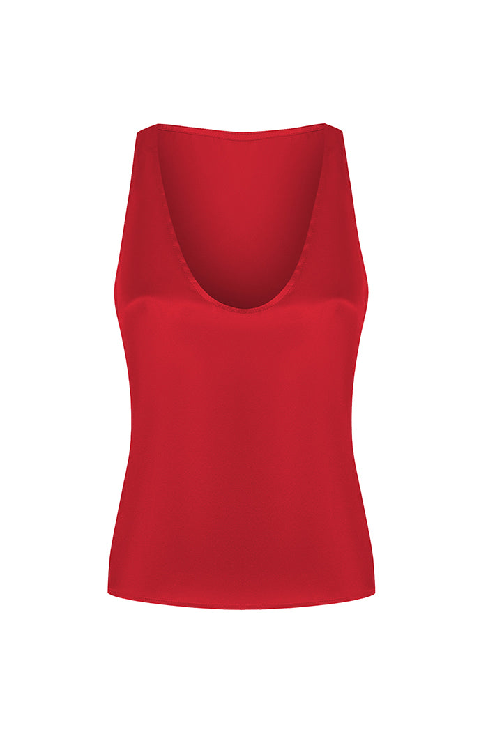 Silk top with a deep neckline – Rasario