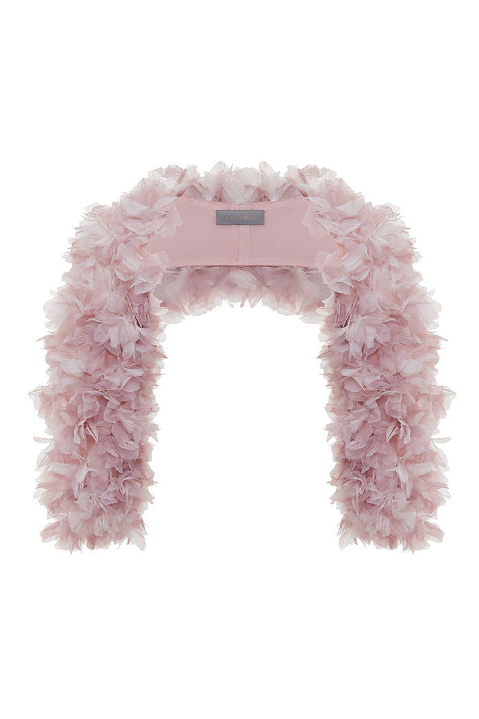 Voluminous bolero with a floral trim – Rasario