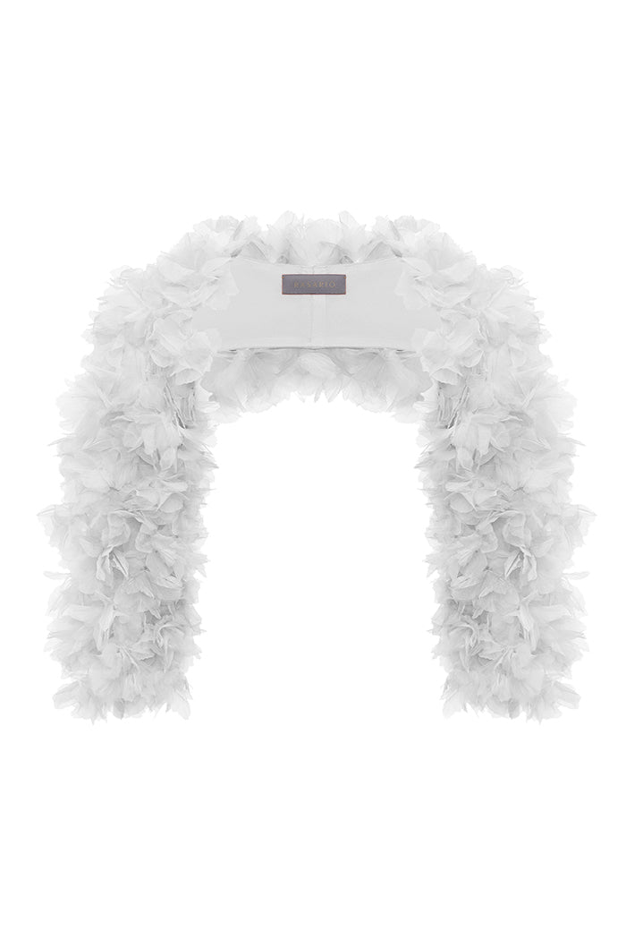 Voluminous bolero with a floral trim – Rasario