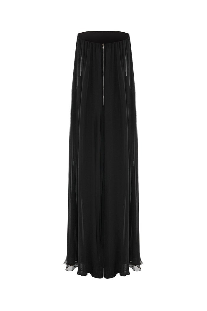 Crepe and silk chiffon corset gown – Rasario