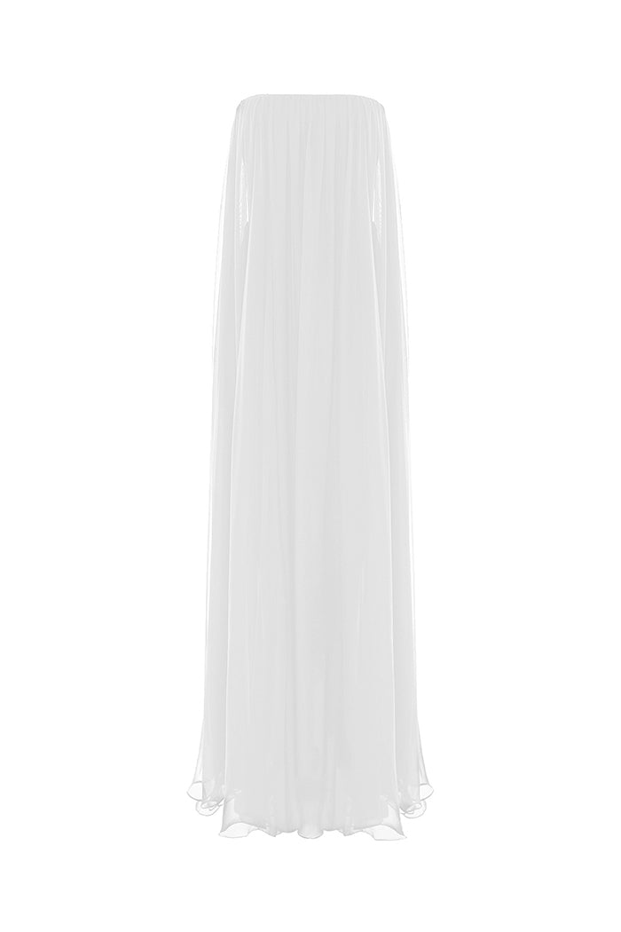 white christmas dresses Whisperlight Chiffon Scooped Neck Maxi Dress