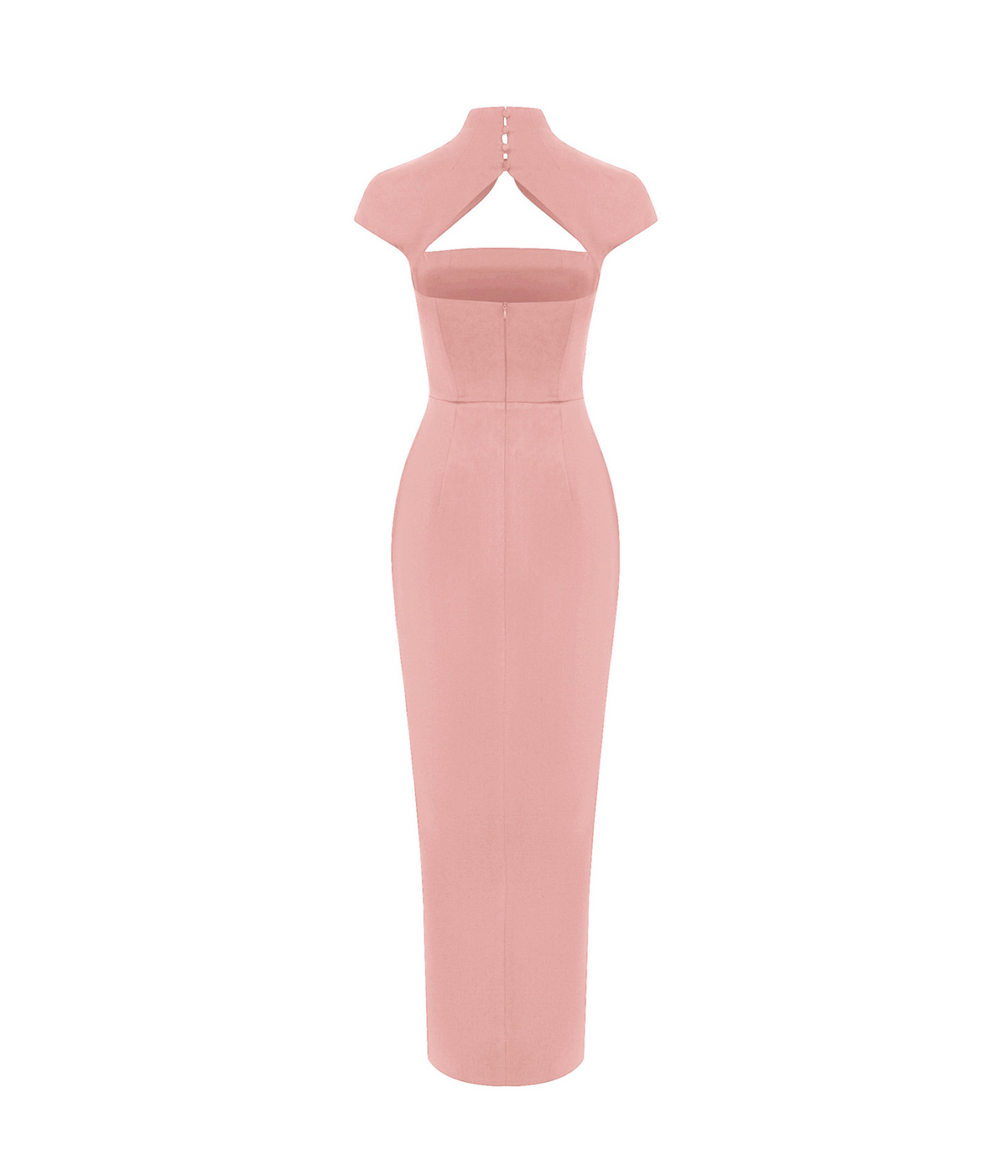 Long midi corset satin dress with a side slit