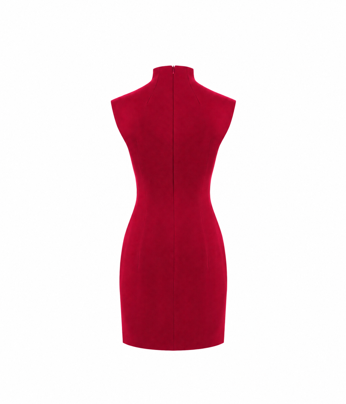 Draped satin mini dress with cutouts