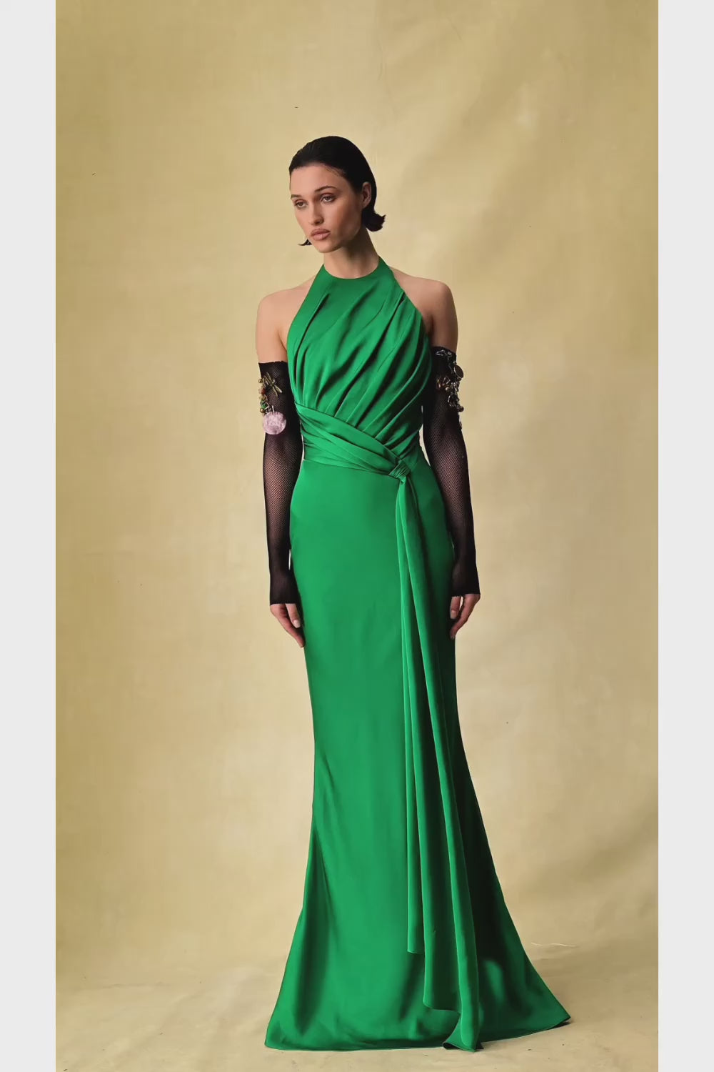 viscose maxi dress sleeves Abstract Viscose Maxi Dress
