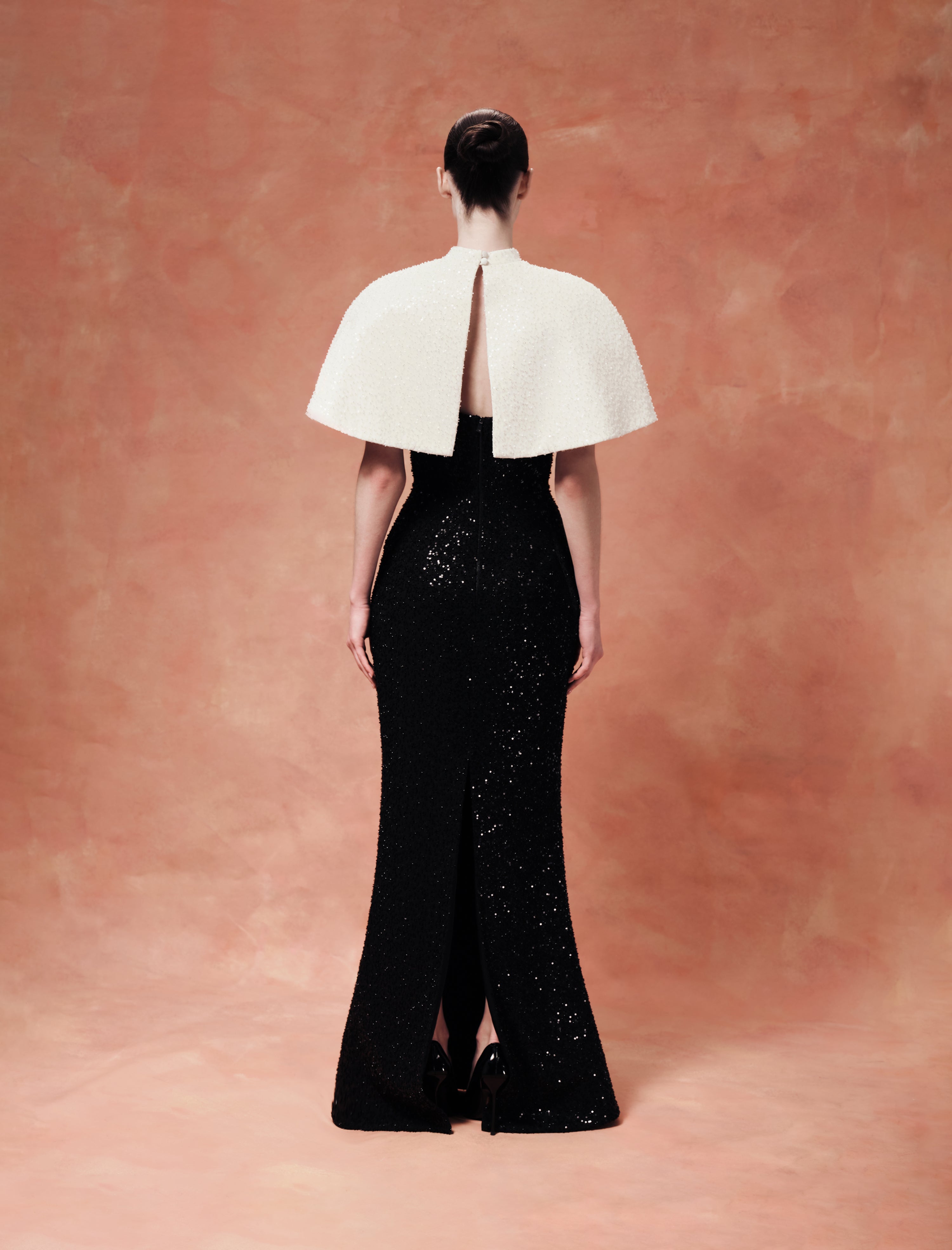 Sequin-Embroidered Cape