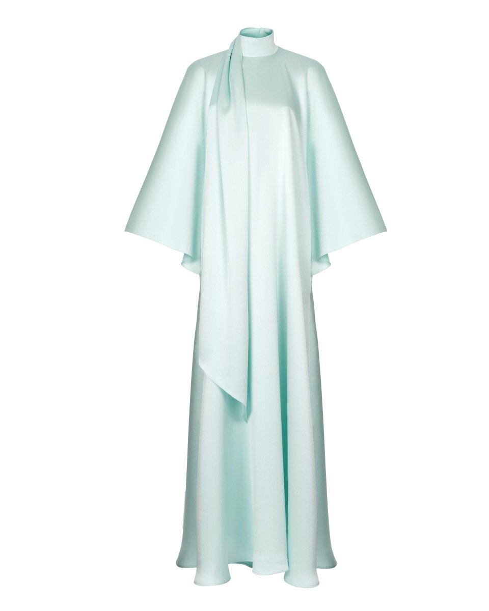 Bow-embellished satin voluminous gown – Rasario