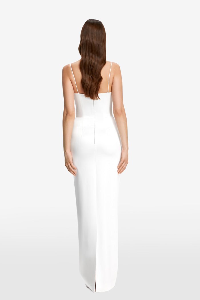Bustier satin maxi dress – Rasario