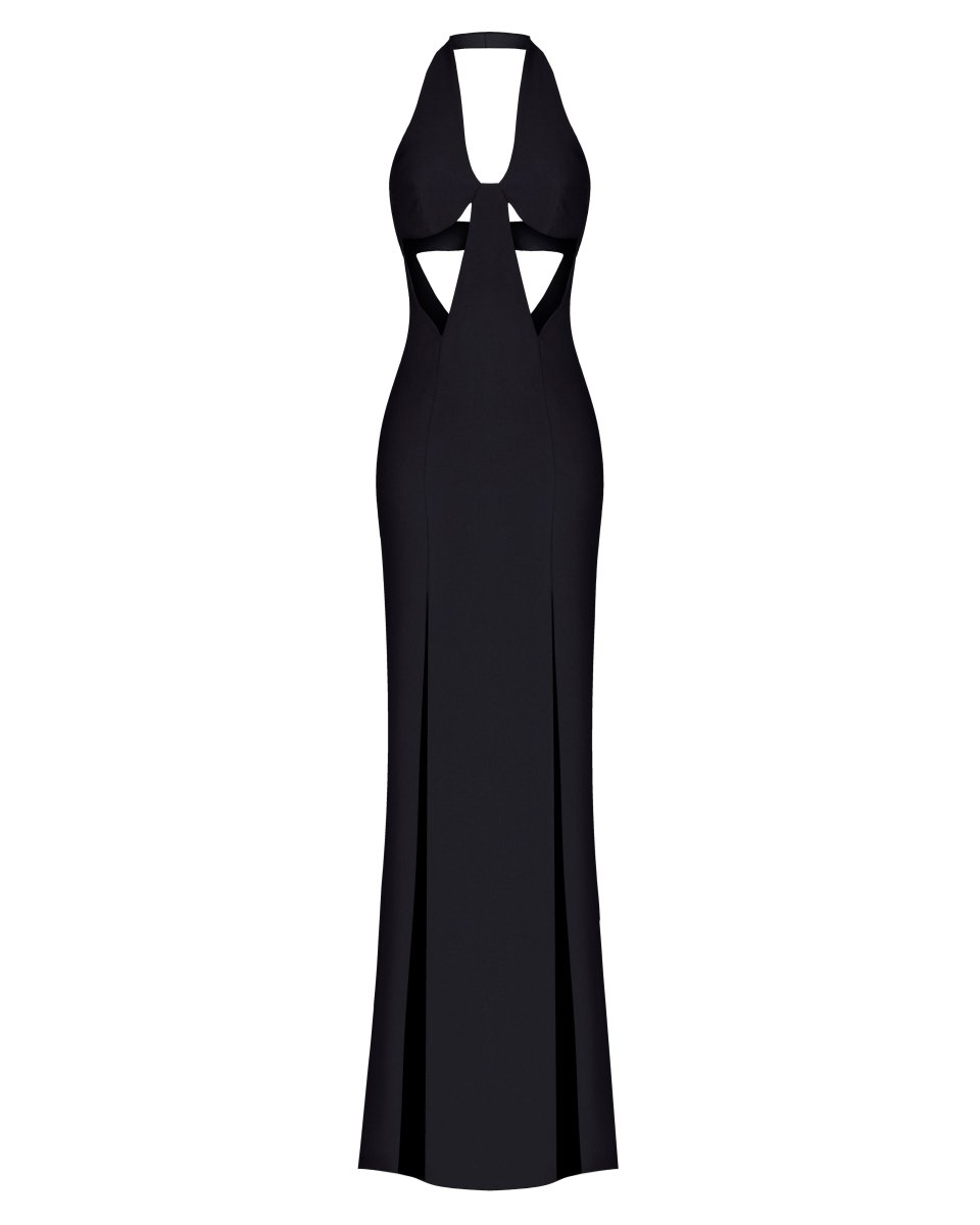 Cutout crepe maxi dress – Rasario