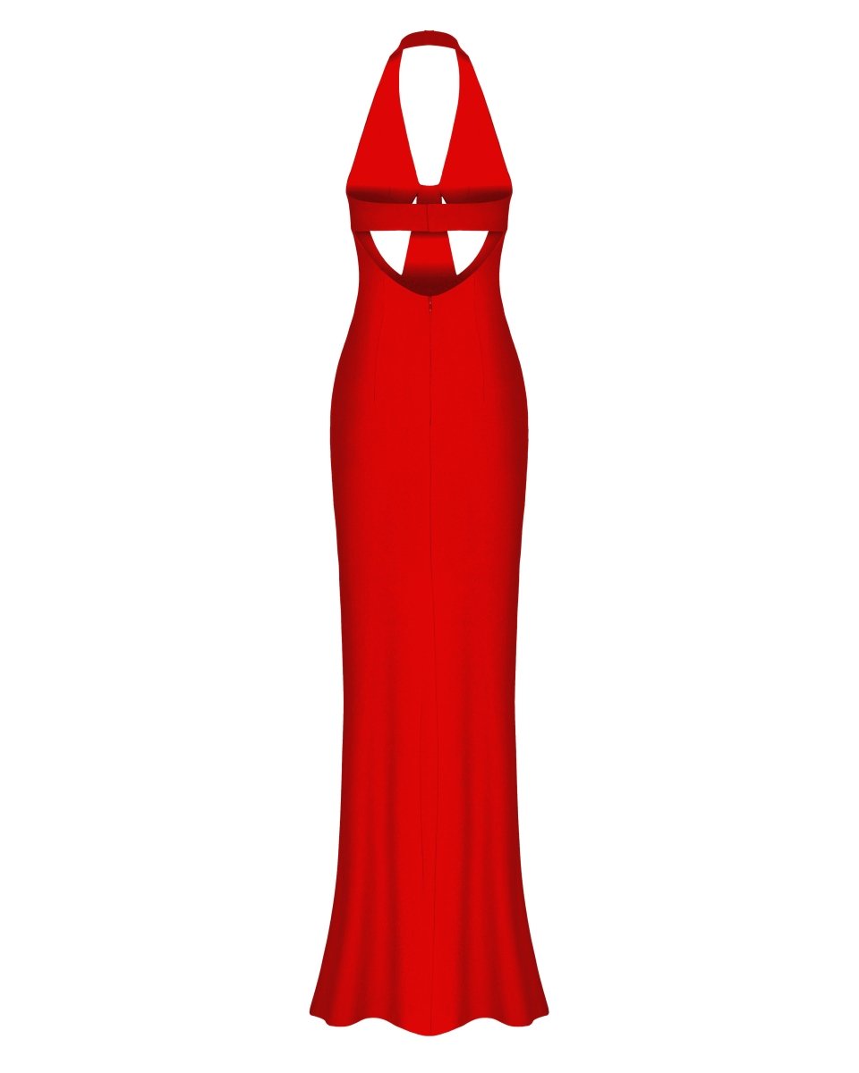 Cutout crepe maxi dress – Rasario