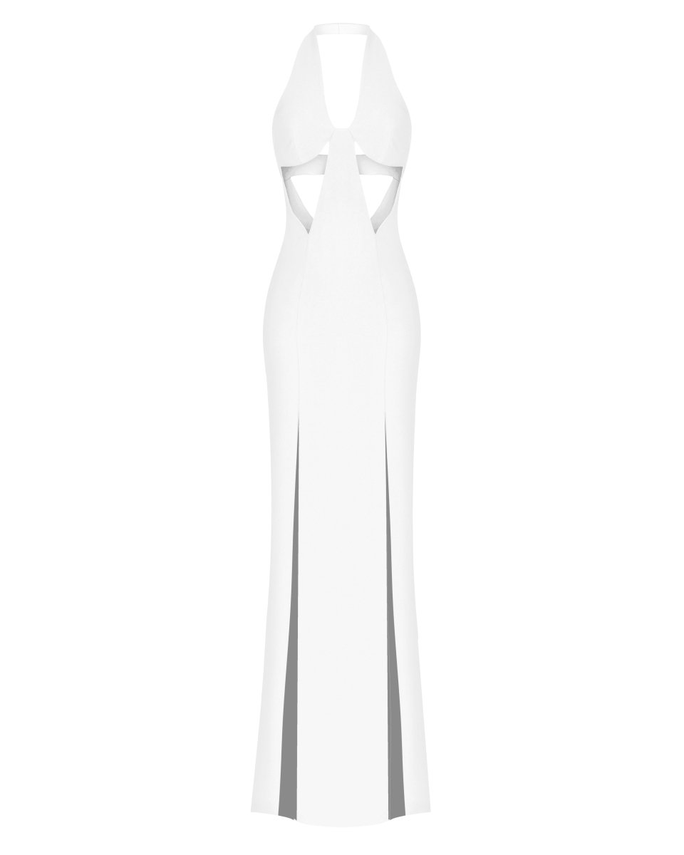 Cutout crepe maxi dress – Rasario