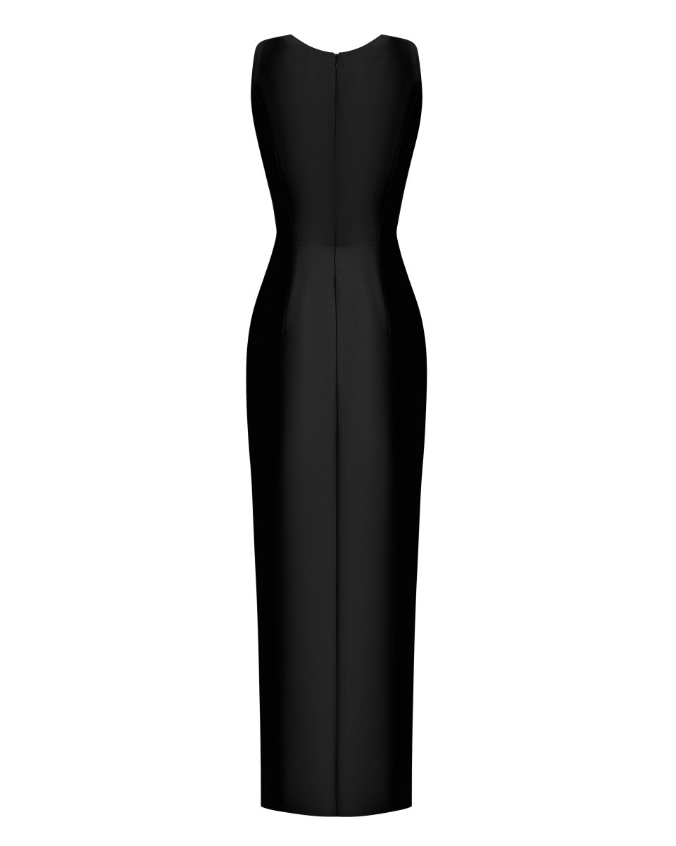 Cutout maxi satin dress – Rasario