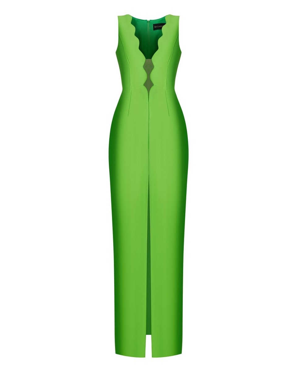 Cutout maxi satin dress – Rasario