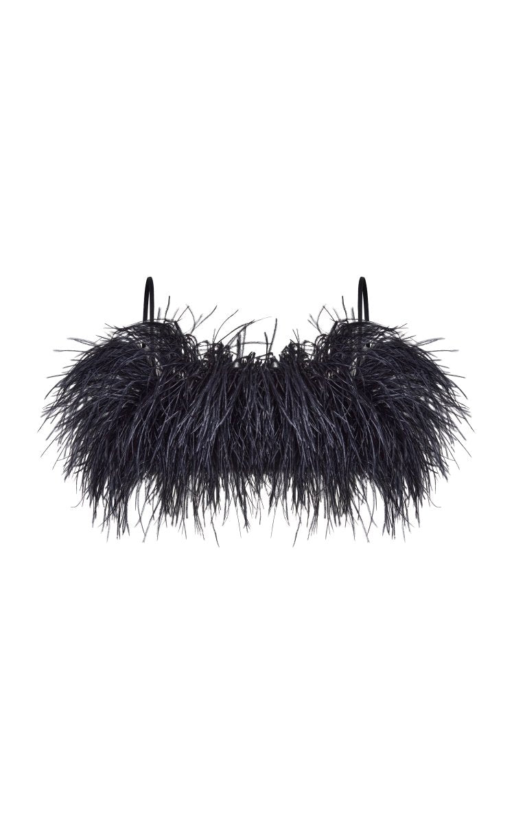 Fringe satin cropped top – Rasario